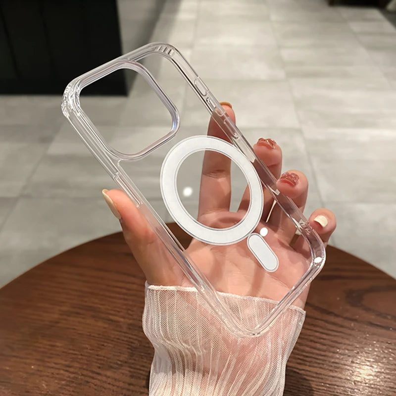 Magnetic Transparent Wireless Charge Case