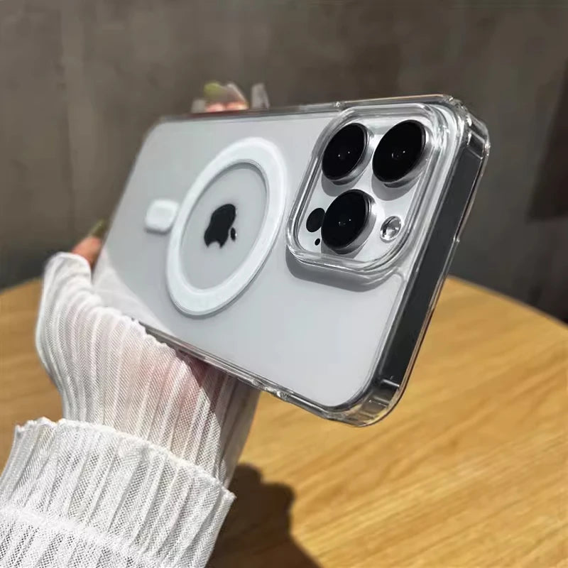 Magnetic Transparent Wireless Charge Case Transparent